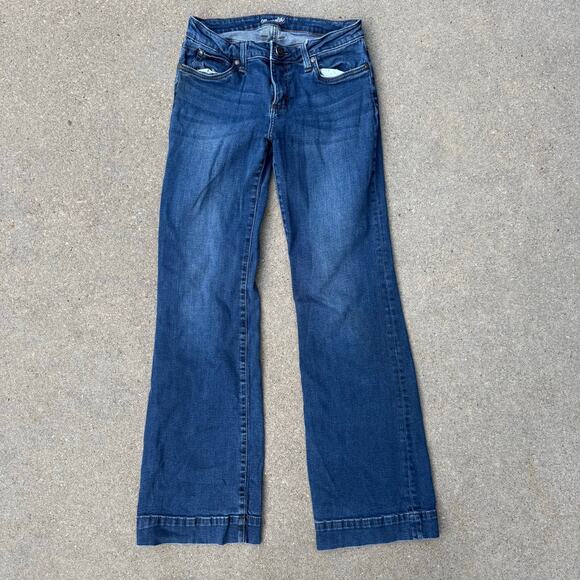 Wrangler Retro Mae Mid Rise Wide Leg Trouser Jeans Aztec Pocket 09MWWHA 3x34 - Picture 3 of 9